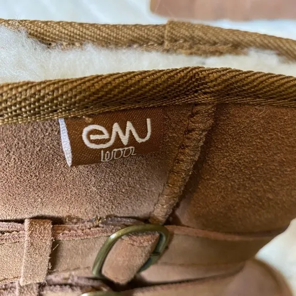 Emu Wool Buckle Winter Snow Boots Size 6