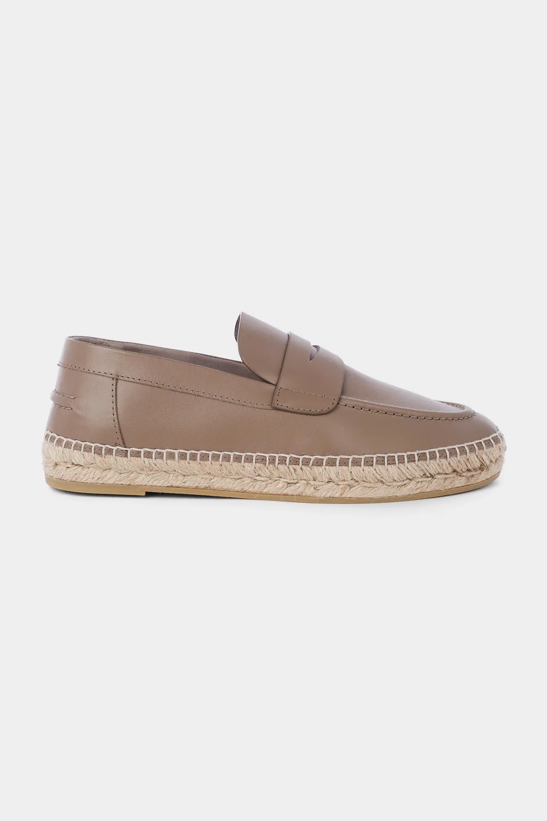 Espadrille en cuir - Beige