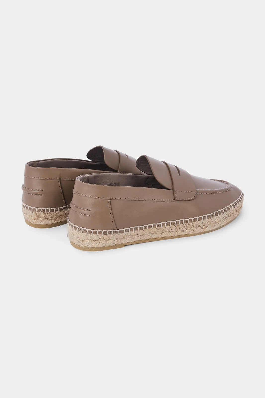 Espadrille en cuir - Beige