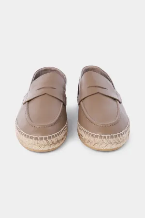 Espadrille en cuir - Beige