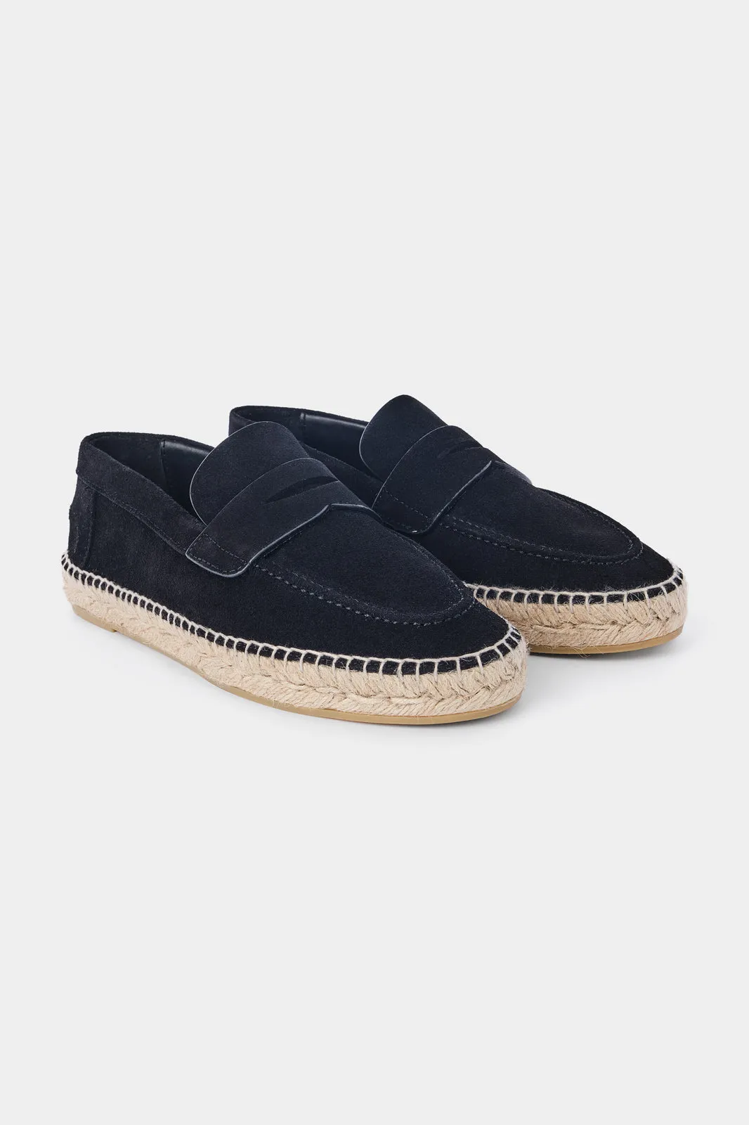 Espadrille en peau - Noire
