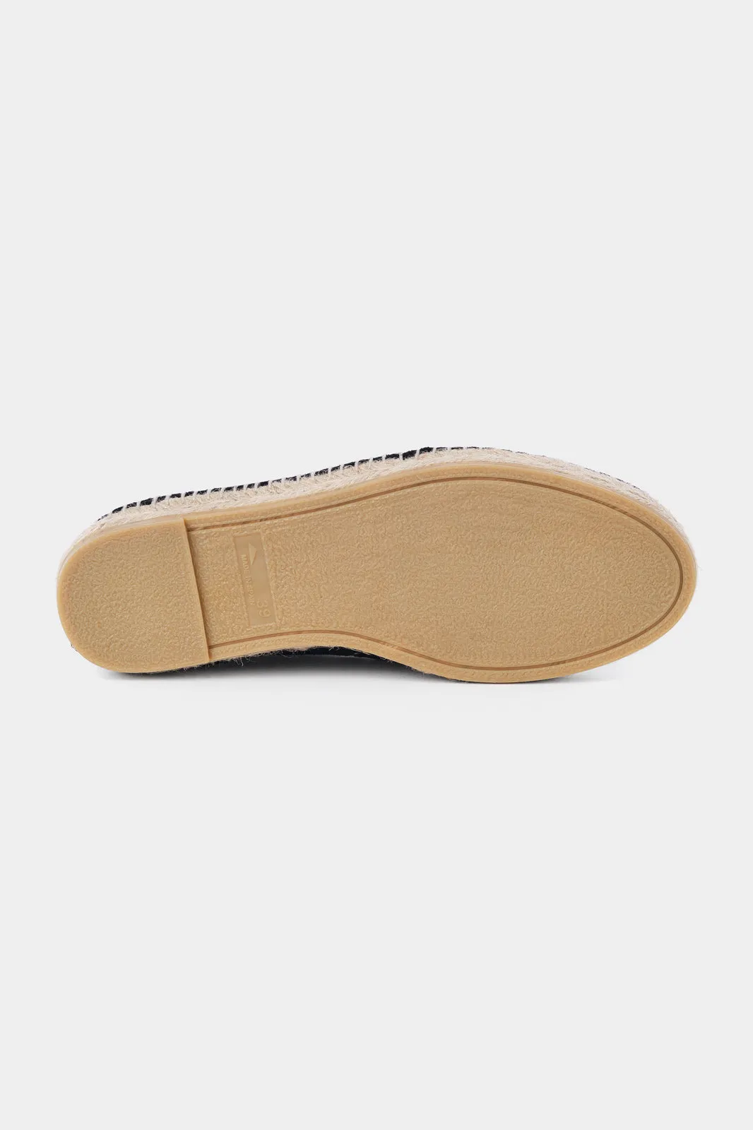 Espadrille en peau - Noire