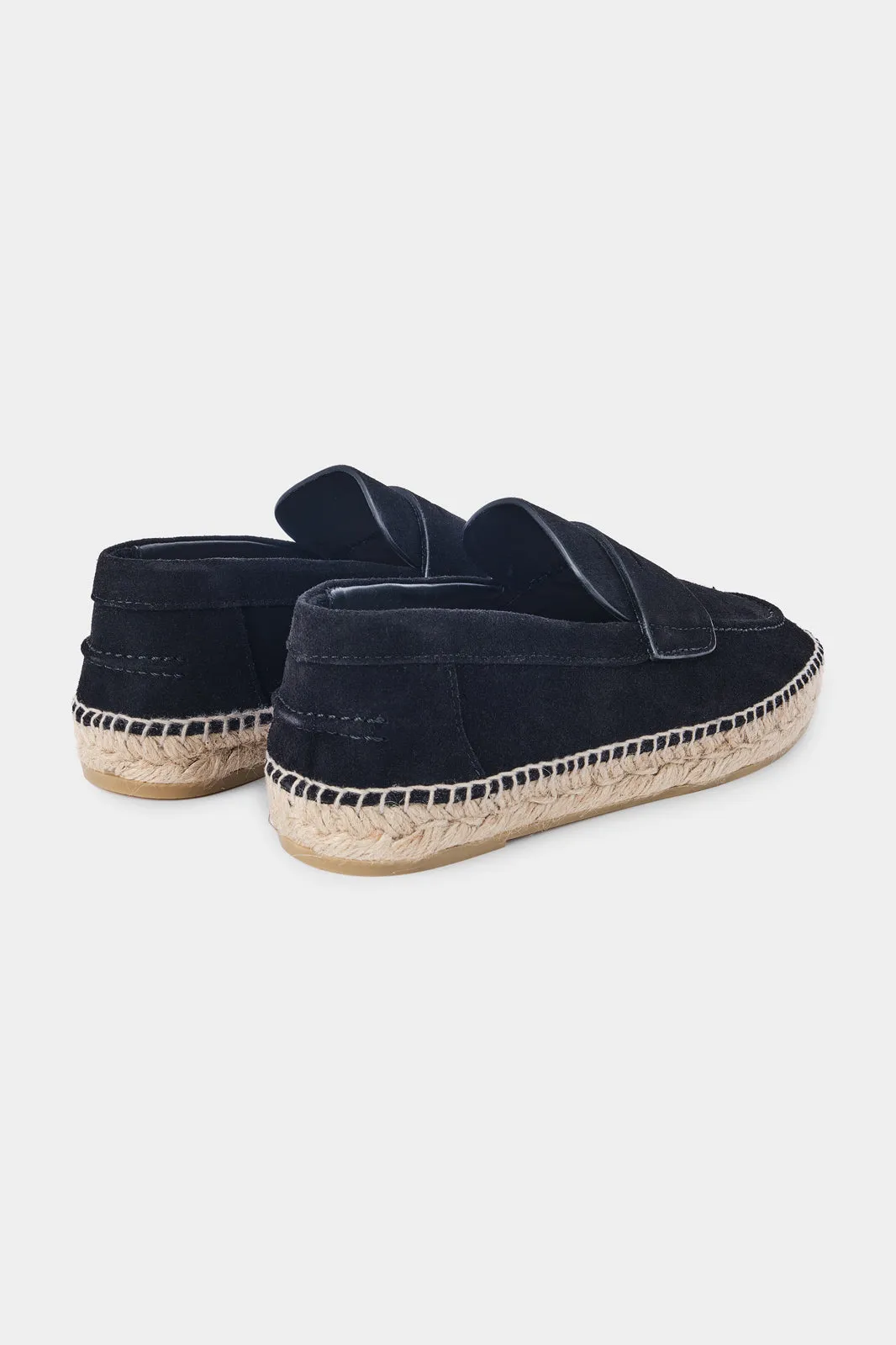 Espadrille en peau - Noire