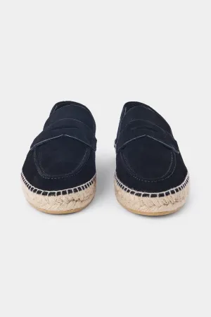 Espadrille en peau - Noire