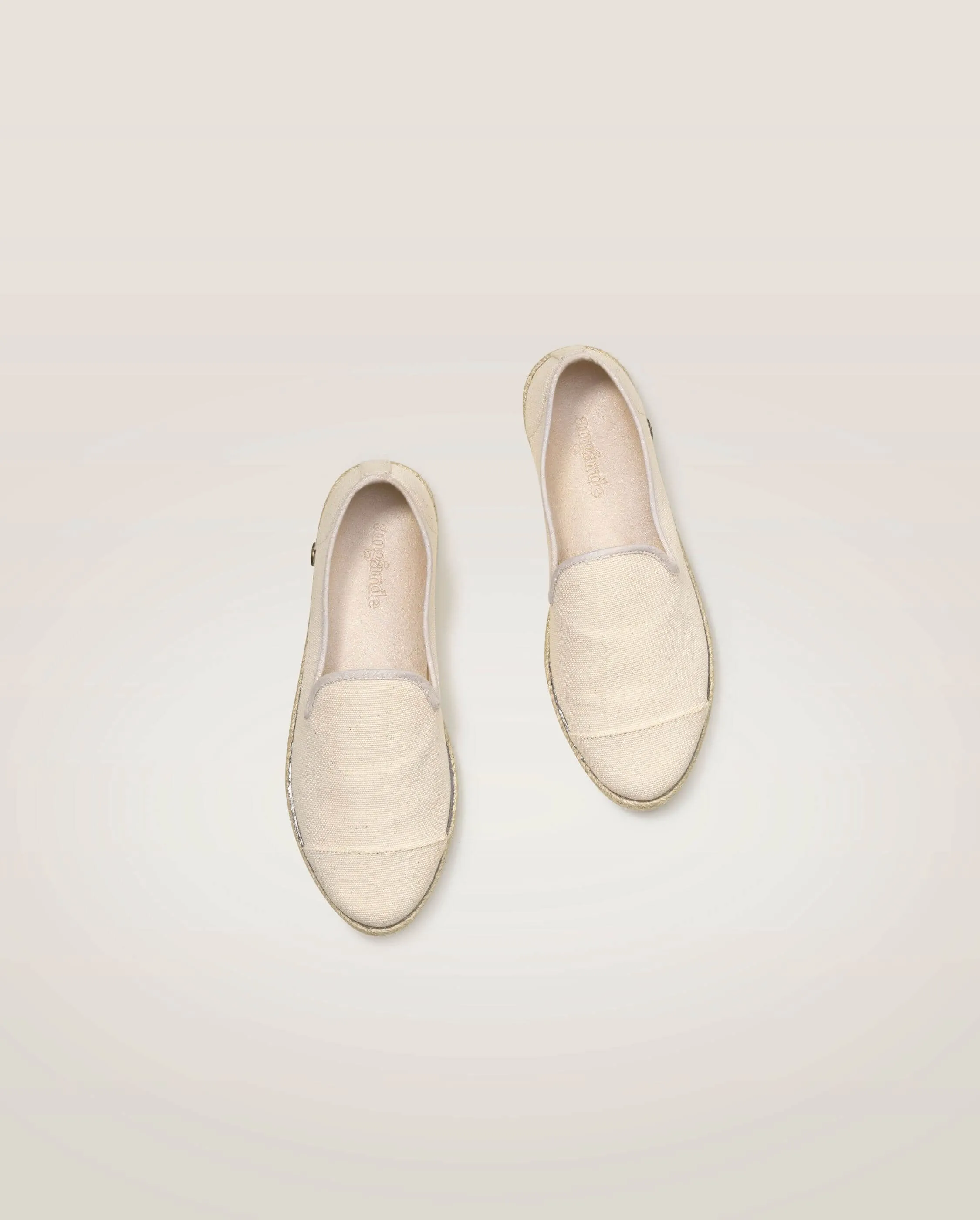 Espadrille homme coton, ivoire