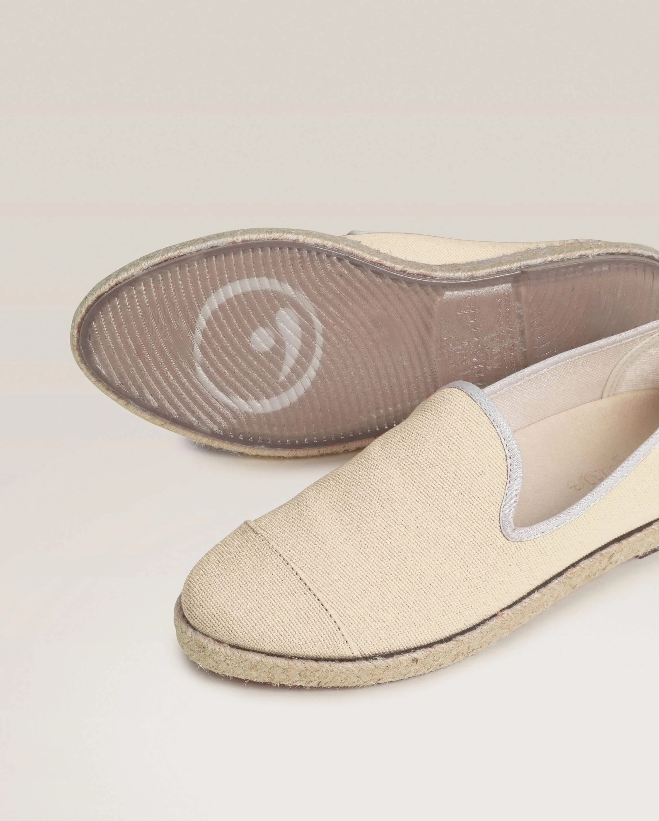 Espadrille homme coton, ivoire