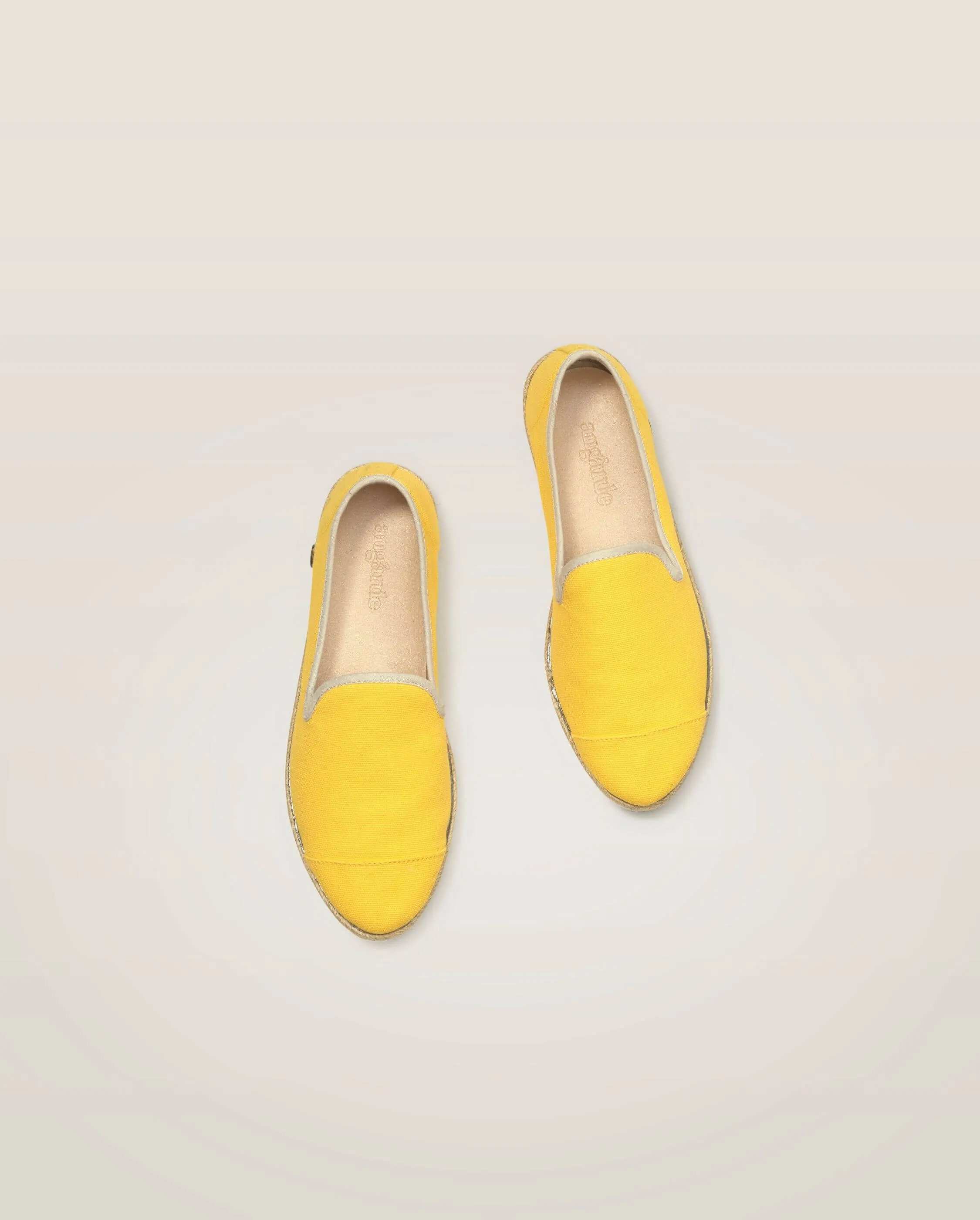 Espadrille homme coton, jaune