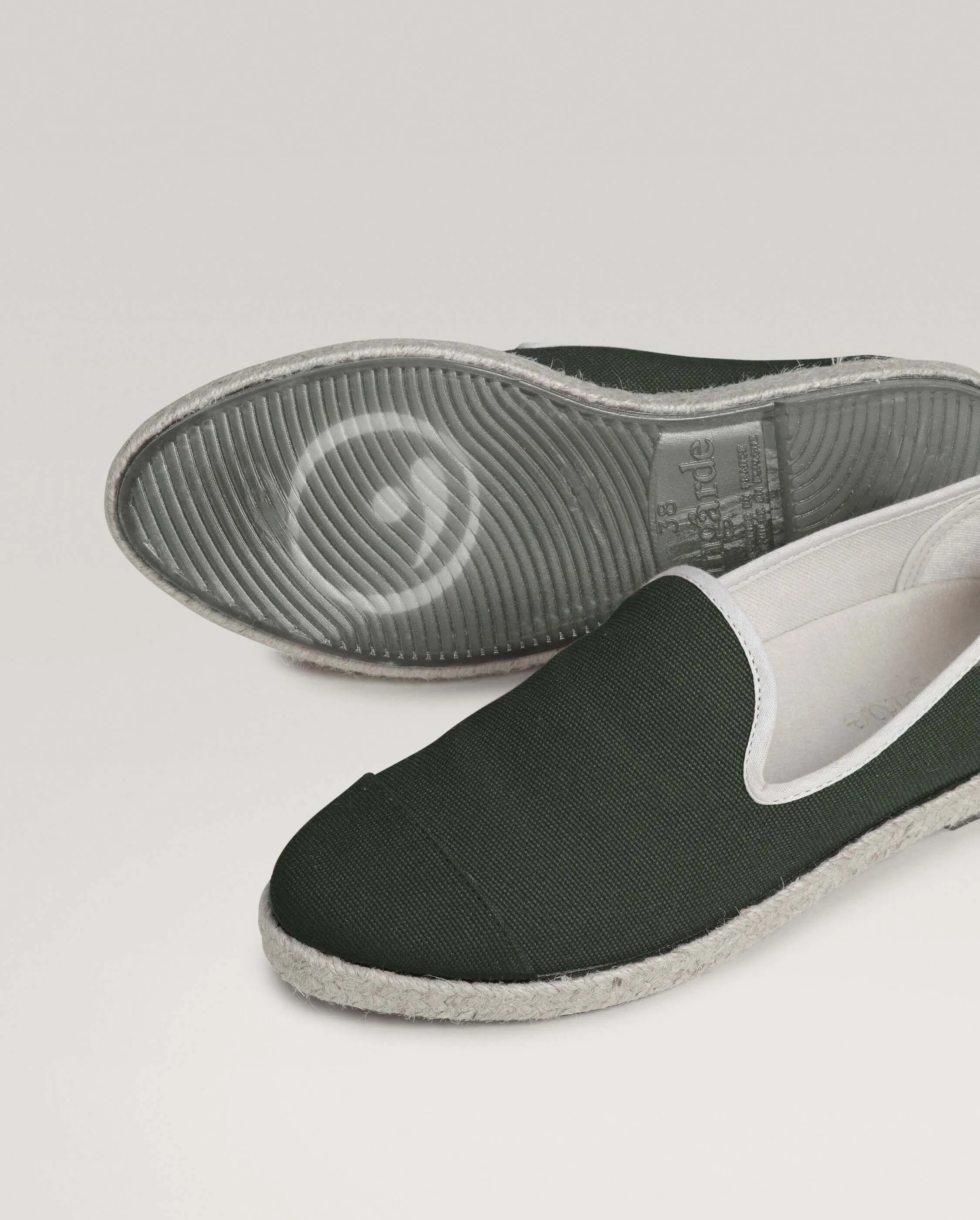 Espadrille homme coton, kaki
