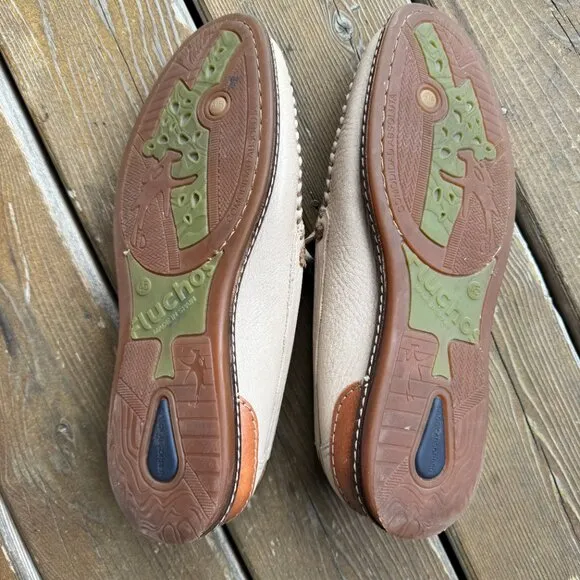 EUC Fluchos Premium Leather Cream Slip on Loafers in Men's 45 / US 12