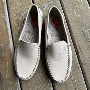 EUC Fluchos Premium Leather Cream Slip on Loafers in Men's 45 / US 12