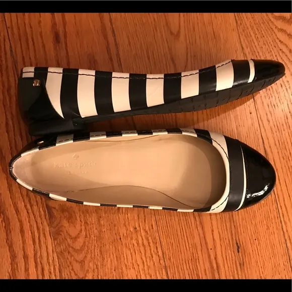 EUC Kate Spade Flats, Striped