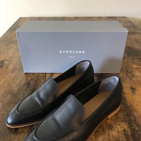 Everlane Black Leather Modern Loafer - New, size 6