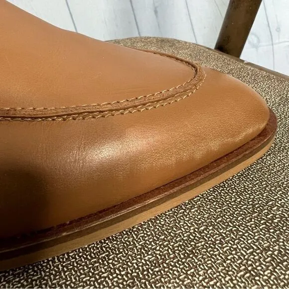 Everlane caramel leather pointed tapered toe loafers size 8 new