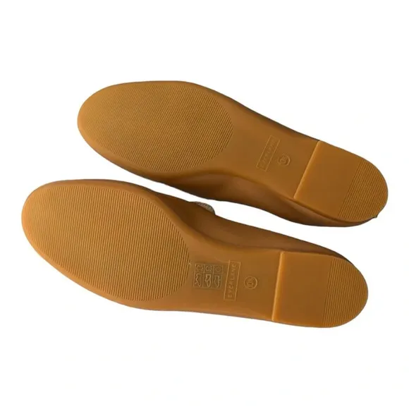 EVERLANE Caramel Tan The Day Loafer Preppy Flats Leather Modern Classic, 10.5