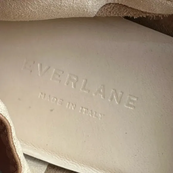 EVERLANE Caramel Tan The Day Loafer Preppy Flats Leather Modern Classic, 10.5