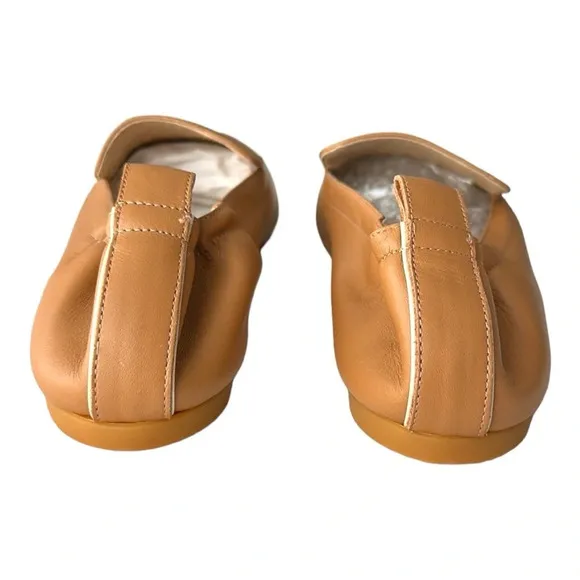 EVERLANE Caramel Tan The Day Loafer Preppy Flats Leather Modern Classic, 10.5