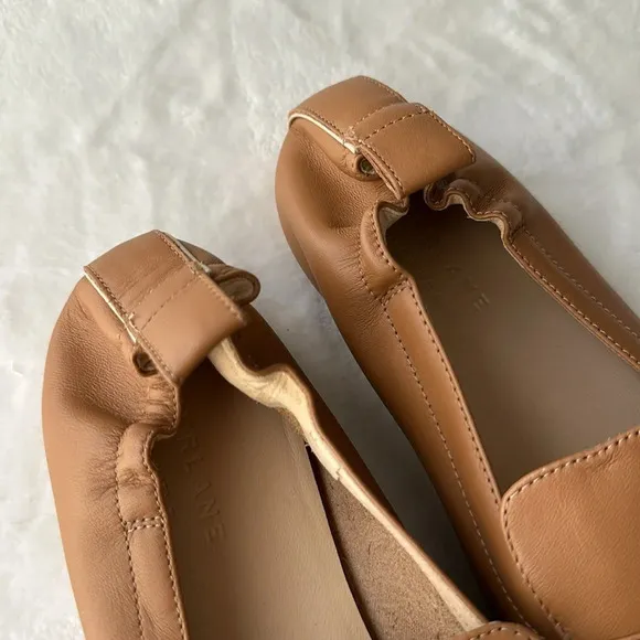 EVERLANE Caramel Tan The Day Loafer Preppy Flats Leather Modern Classic, 10.5