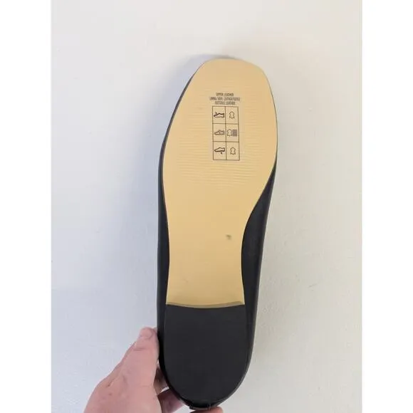 Everlane Day Mary Jane Ballet Flats Womens 9 Black Leather Preppy Minimal NWOT