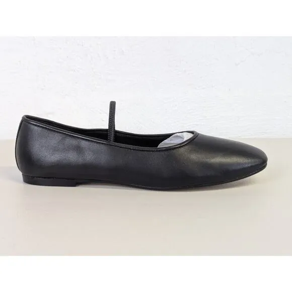 Everlane Day Mary Jane Ballet Flats Womens 9 Black Leather Preppy Minimal NWOT