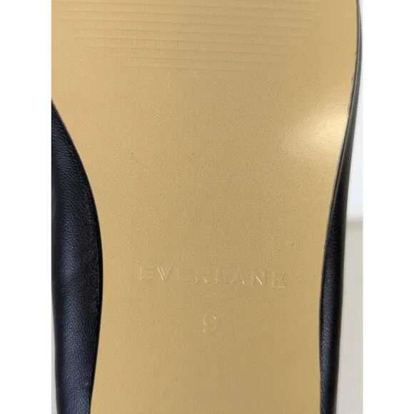 Everlane Day Mary Jane Ballet Flats Womens 9 Black Leather Preppy Minimal NWOT