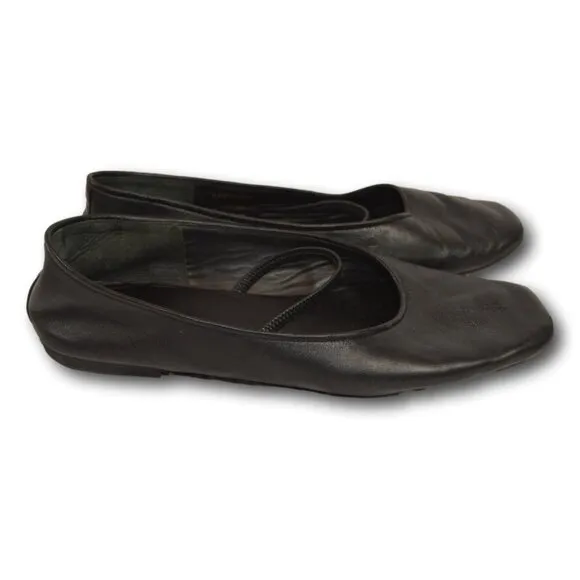Everlane Day Mary Jane Leather Flats Women's Size: 9 Black Square Toe