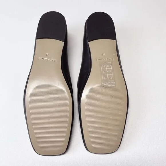 Everlane The Day Loafer Flats Italian Leather Shoes Black Size 11 NEW