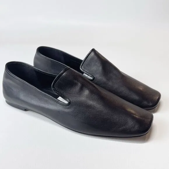 Everlane The Day Loafer Flats Italian Leather Shoes Black Size 11 NEW