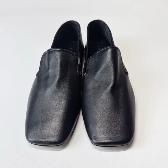Everlane The Day Loafer Flats Italian Leather Shoes Black Size 11 NEW