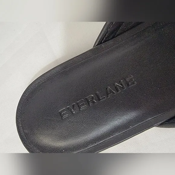 Everlane The‎ Day Mule Black Womens Size 6.5  Leather Flats