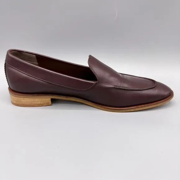 Everlane The Modern Loafer Size 8.5 Oxblood Burgundy Leather Flats Minimalist