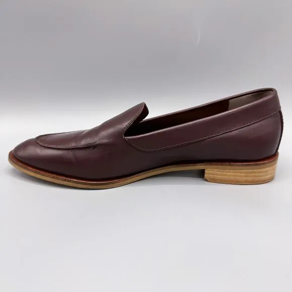 Everlane The Modern Loafer Size 8.5 Oxblood Burgundy Leather Flats Minimalist