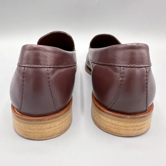 Everlane The Modern Loafer Size 8.5 Oxblood Burgundy Leather Flats Minimalist