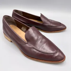 Everlane The Modern Loafer Size 8.5 Oxblood Burgundy Leather Flats Minimalist