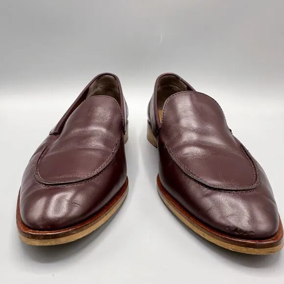 Everlane The Modern Loafer Size 8.5 Oxblood Burgundy Leather Flats Minimalist