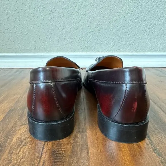 EVERLANE The Modern Tassel Loafers Oxblood Leather Slip On Preppy