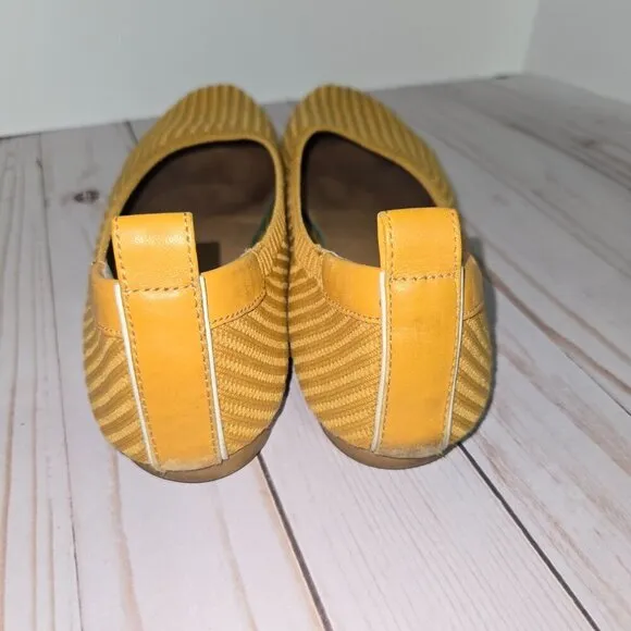 Everlane Women's Reknit Fabric Ribbed Knit The Day Glove Loafers (Mustard) Sz 7