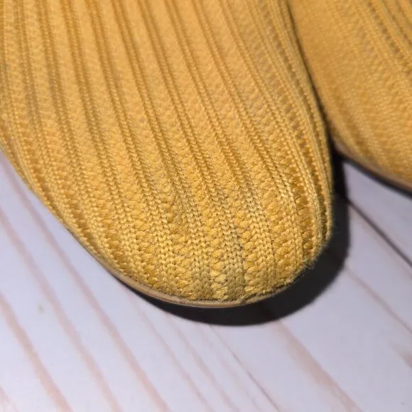 Everlane Women's Reknit Fabric Ribbed Knit The Day Glove Loafers (Mustard) Sz 7