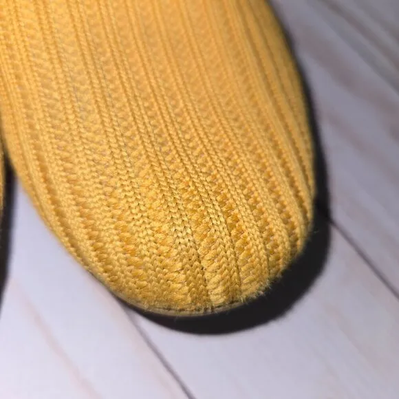 Everlane Women's Reknit Fabric Ribbed Knit The Day Glove Loafers (Mustard) Sz 7