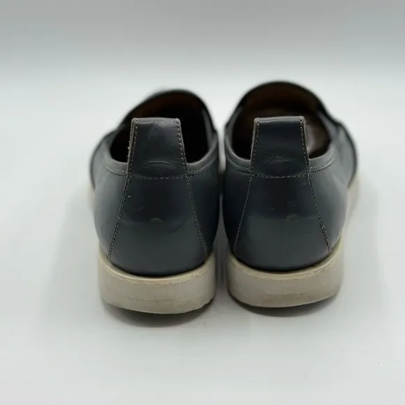 Everlane Women's The Leather Street Shoe in Navy Wedge Loafer Size 7.5