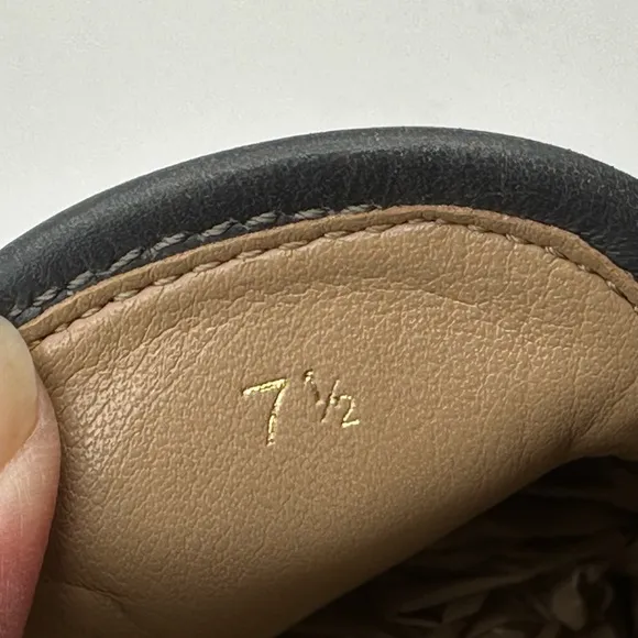 Everlane Women's The Leather Street Shoe in Navy Wedge Loafer Size 7.5