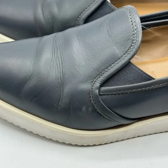 Everlane Women's The Leather Street Shoe in Navy Wedge Loafer Size 7.5