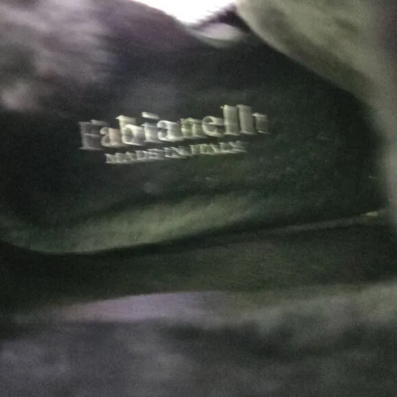 Fabianelli Black Leather Suede Faux Shearling Lined Boots Size 37