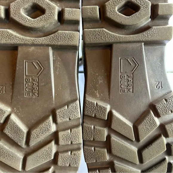 Farm Blue Men's Ranger Khaki Boots High Top Hiking Shoes Size 12.