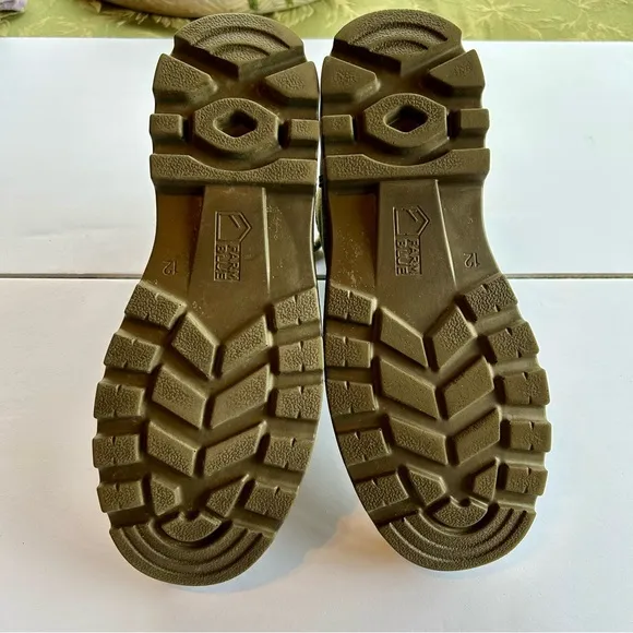 Farm Blue Men's Ranger Khaki Boots High Top Hiking Shoes Size 12.