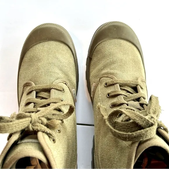 Farm Blue Men's Ranger Khaki Boots High Top Hiking Shoes Size 12.