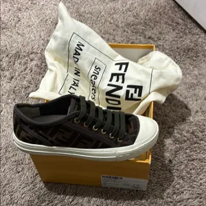 Fendi Women Brown and Black Sneakers