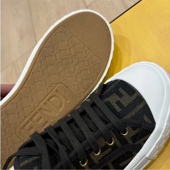 Fendi Women Brown and Black Sneakers