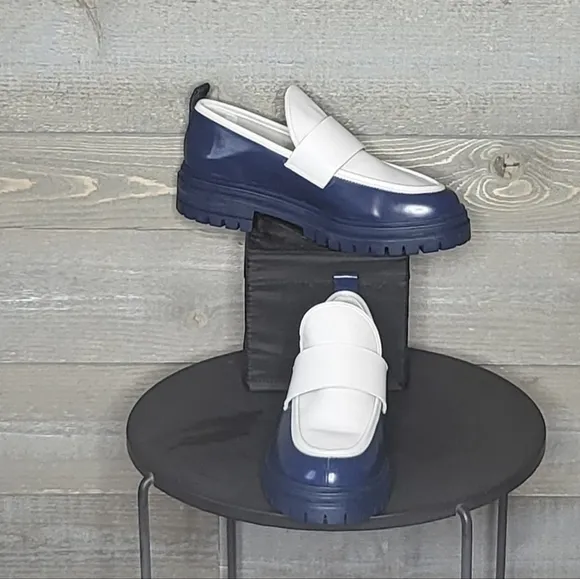 Fhérr Supreme Rebel Collection Men's Inspired Moccasin Blue And White Lo…