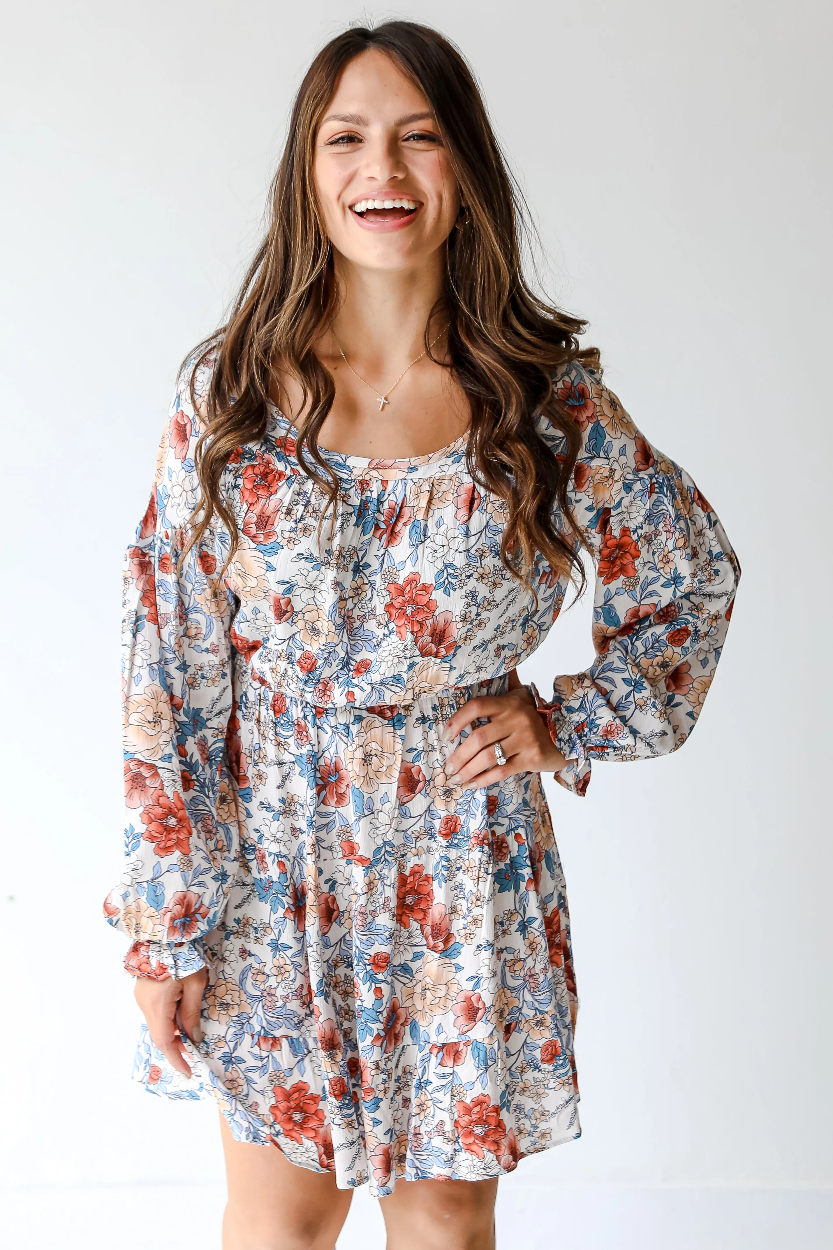 FINAL SALE - Carefree Living Floral Mini Dress