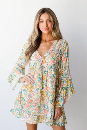FINAL SALE - Fit To Frolic Floral Babydoll Mini Dress